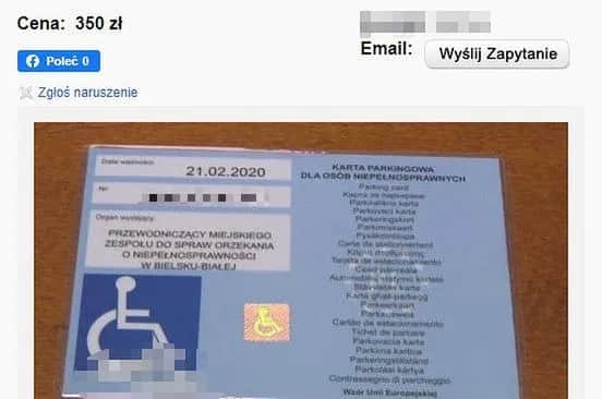 Jak wygląda karta parkingowa dla niepełnosprawnych – szczegóły i cechy